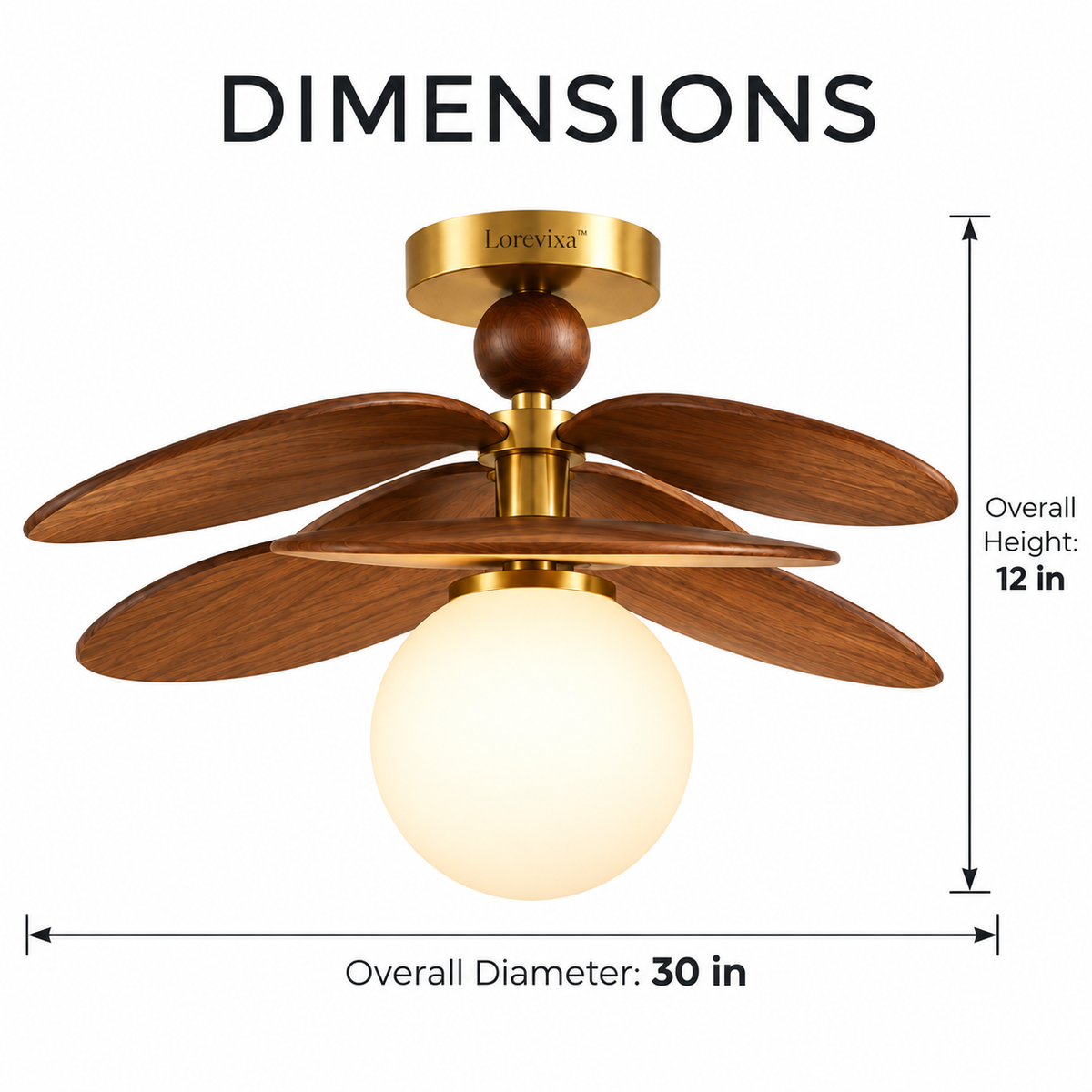 Lorevixa™ Aurora Wood Petal Ceiling Light
