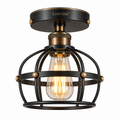 Lorevixa™ Forge Industrial Cage Ceiling Light