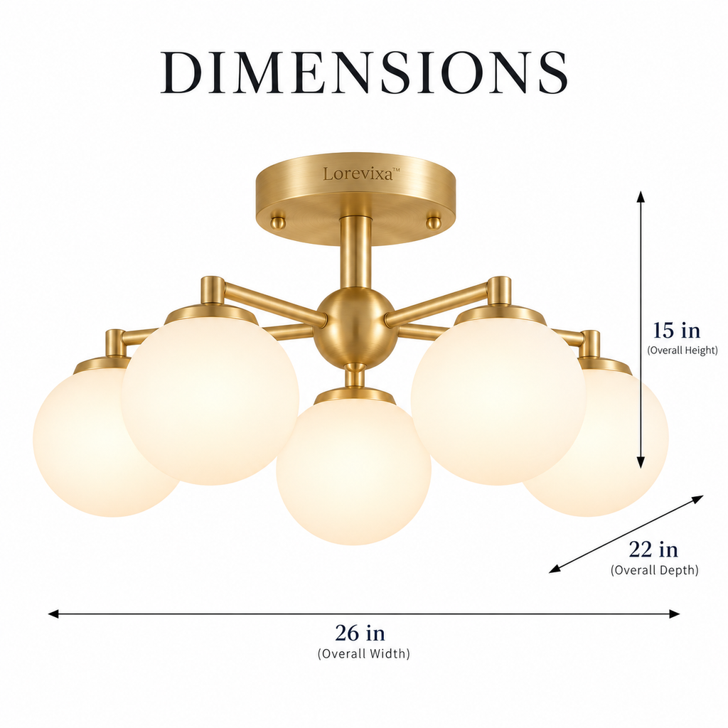 Lorevixa™ Metro Opal Globe Ceiling Light