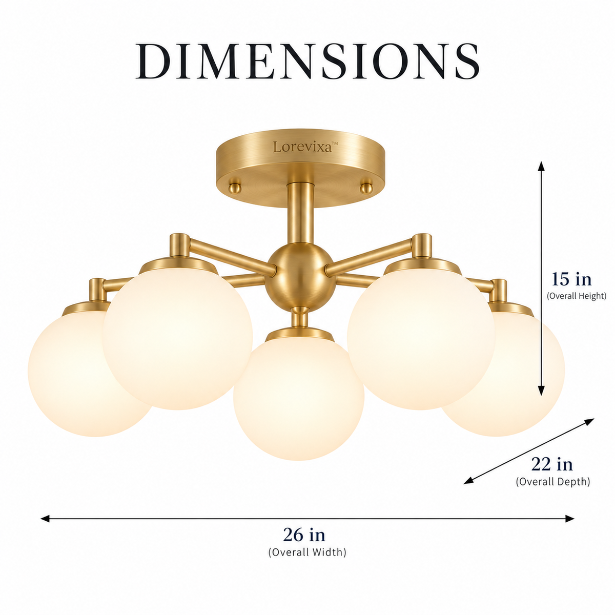 Lorevixa™ Metro Opal Globe Ceiling Light