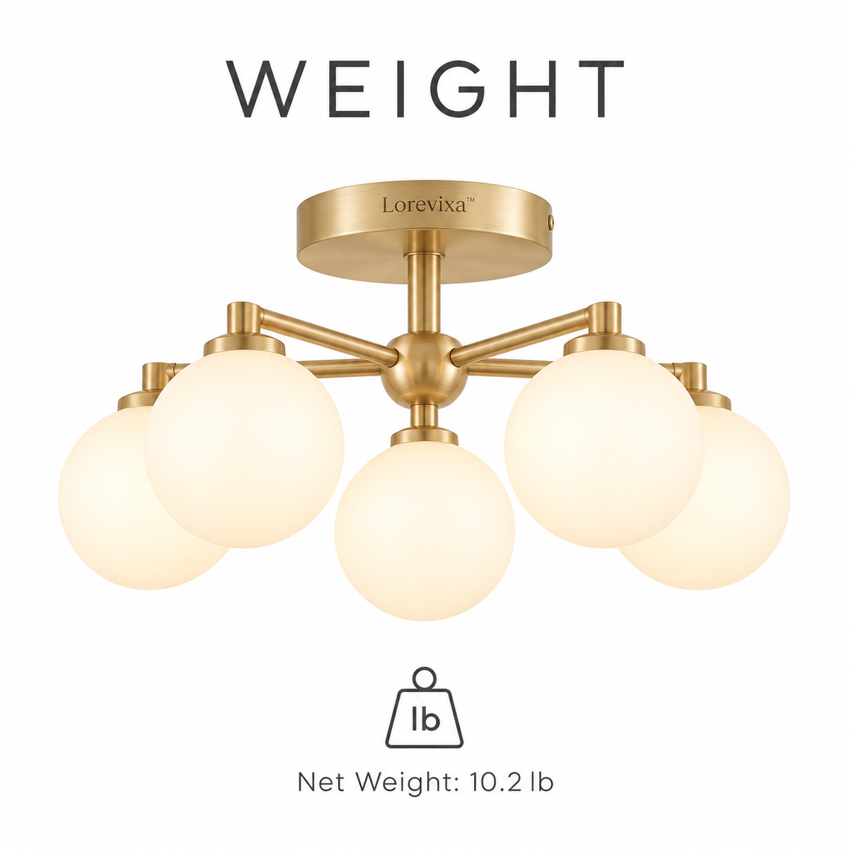 Lorevixa™ Metro Opal Globe Ceiling Light