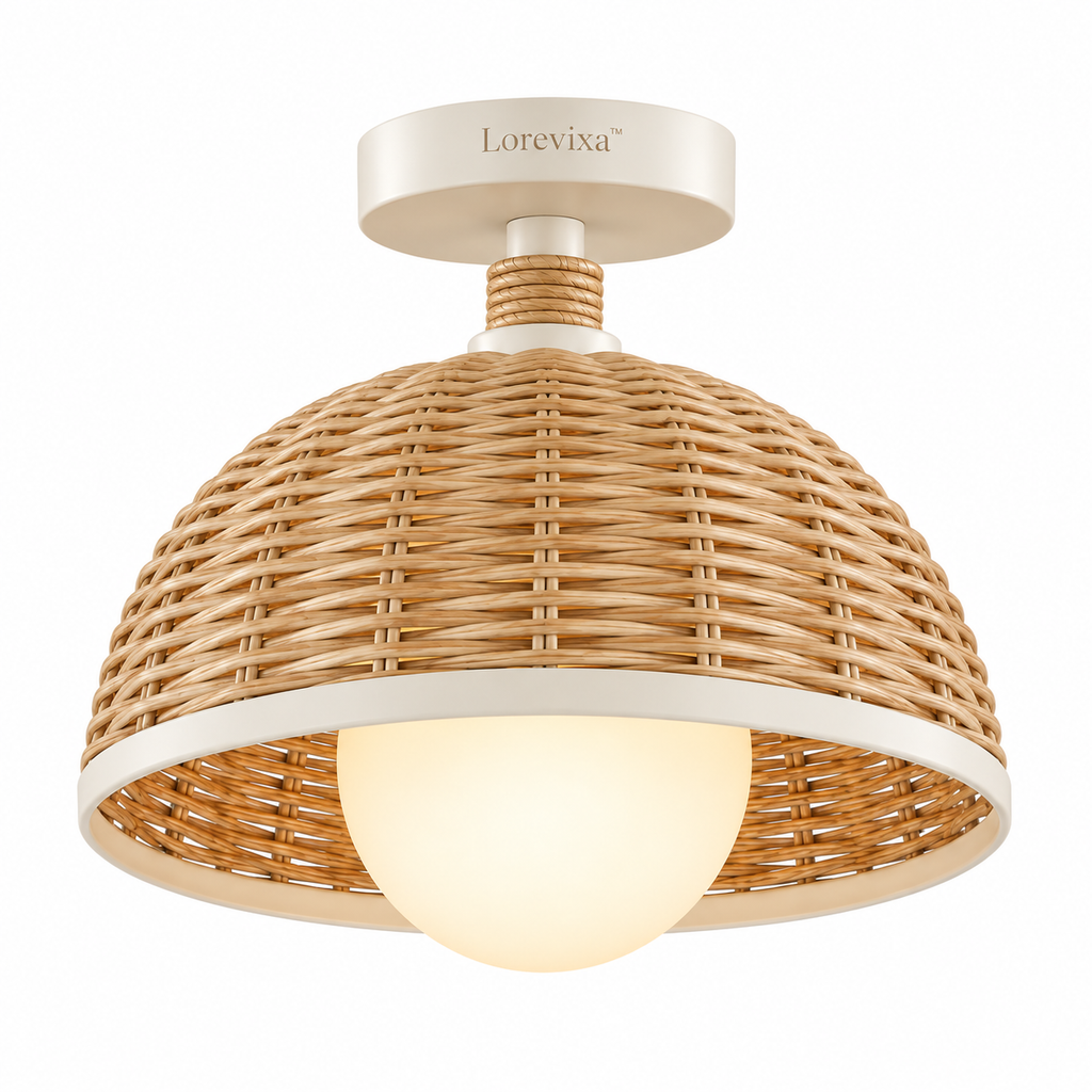 Lorevixa™ Isla Woven Rattan Ceiling Light