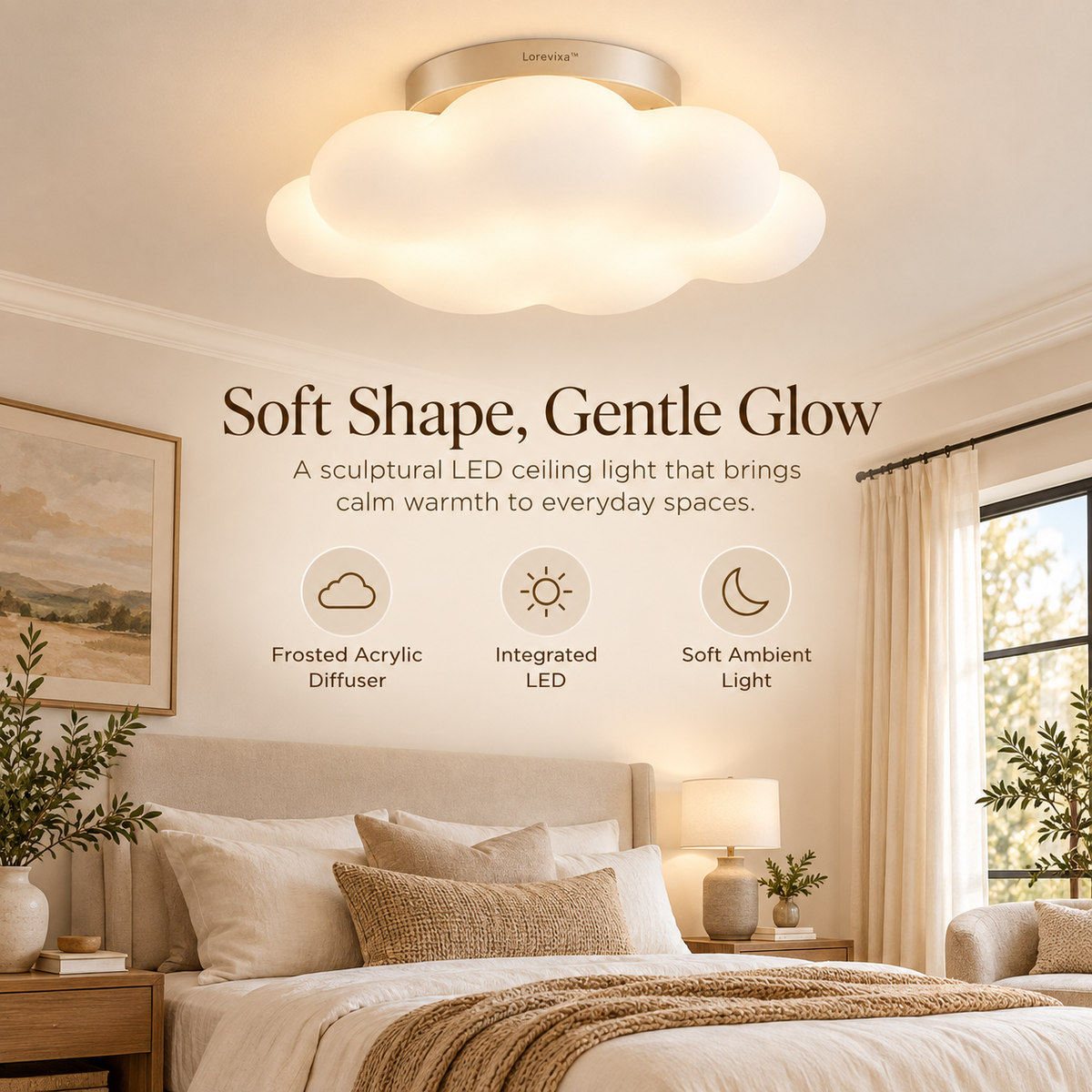 Lorevixa™ Nimbus Cloud LED Ceiling Light