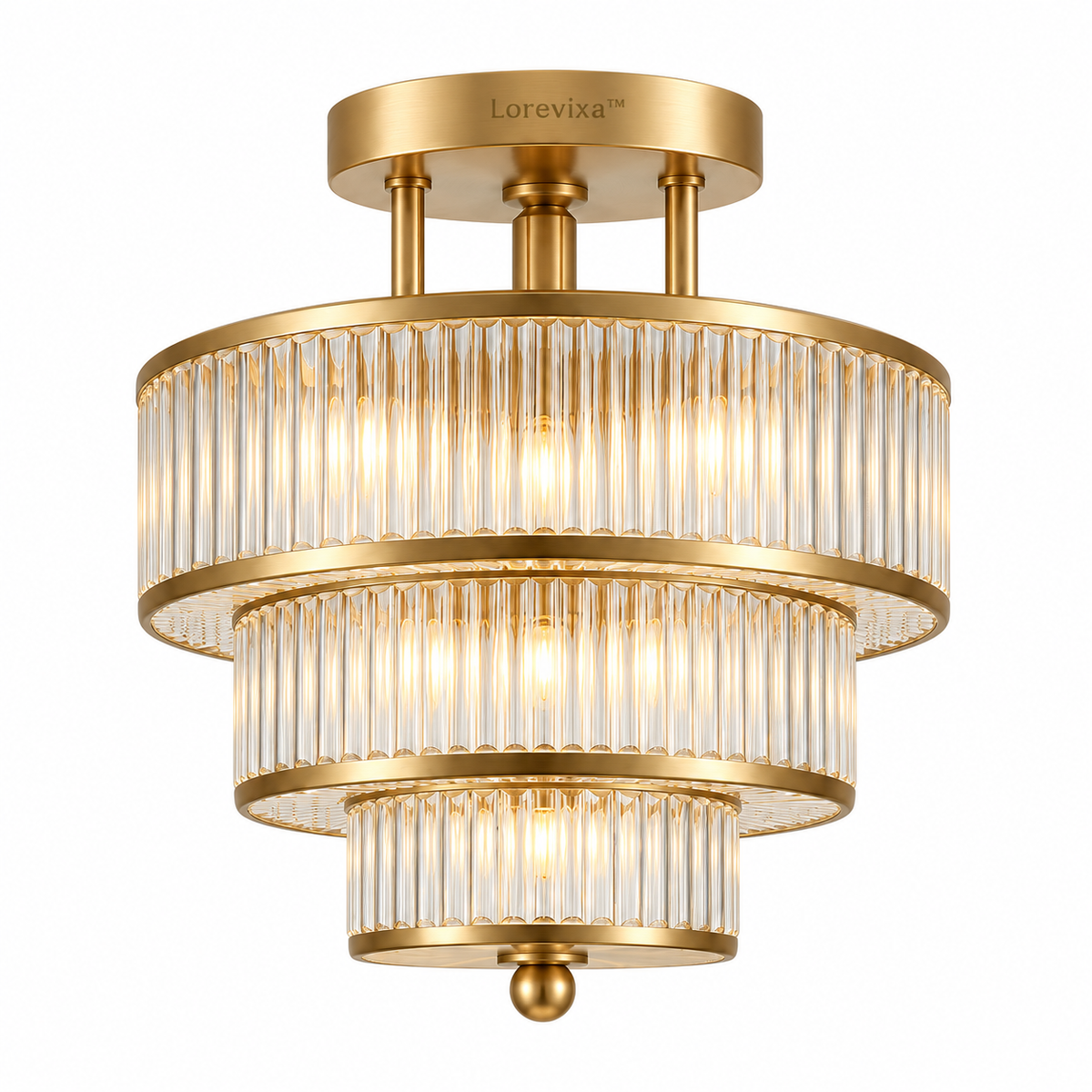Lorevixa™ Marais Tiered Fluted Glass Ceiling Light