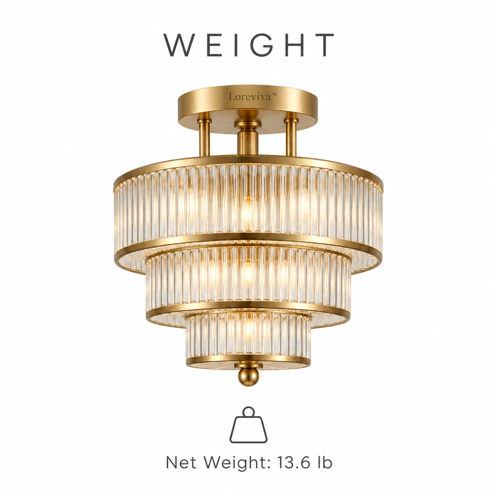 Lorevixa™ Marais Tiered Fluted Glass Ceiling Light