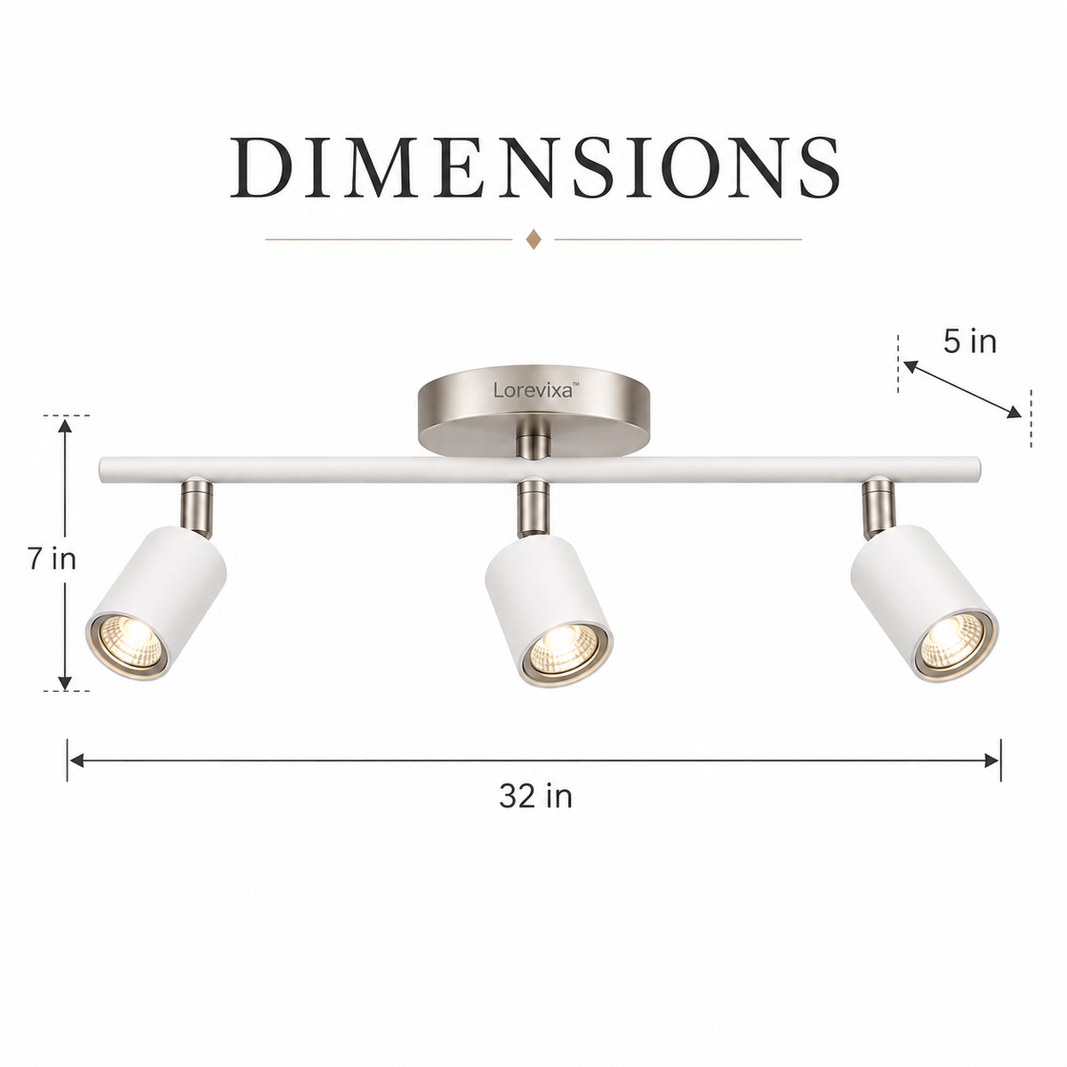 Lorevixa™ Axis 3-Light Adjustable Ceiling Spotlight