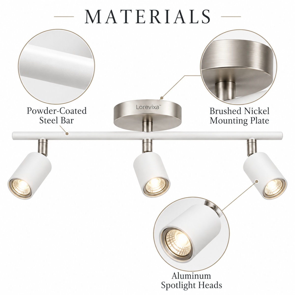 Lorevixa™ Axis 3-Light Adjustable Ceiling Spotlight