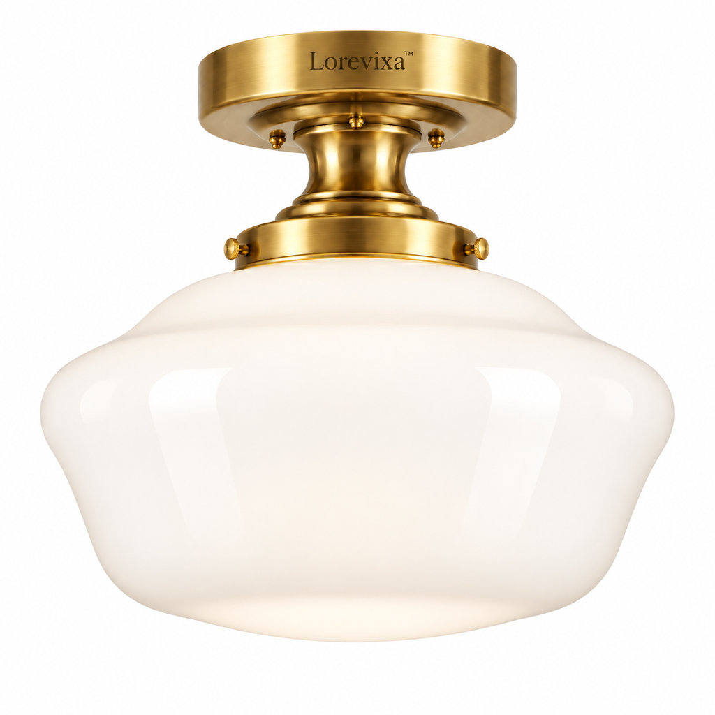 Lorevixa™ Heritage Milk Glass Ceiling Light