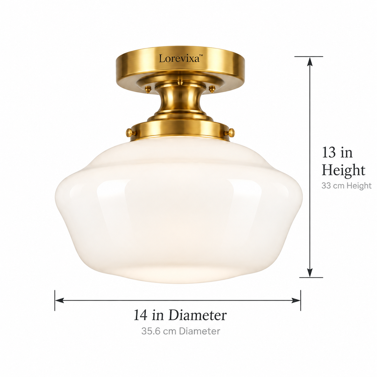 Lorevixa™ Heritage Milk Glass Ceiling Light