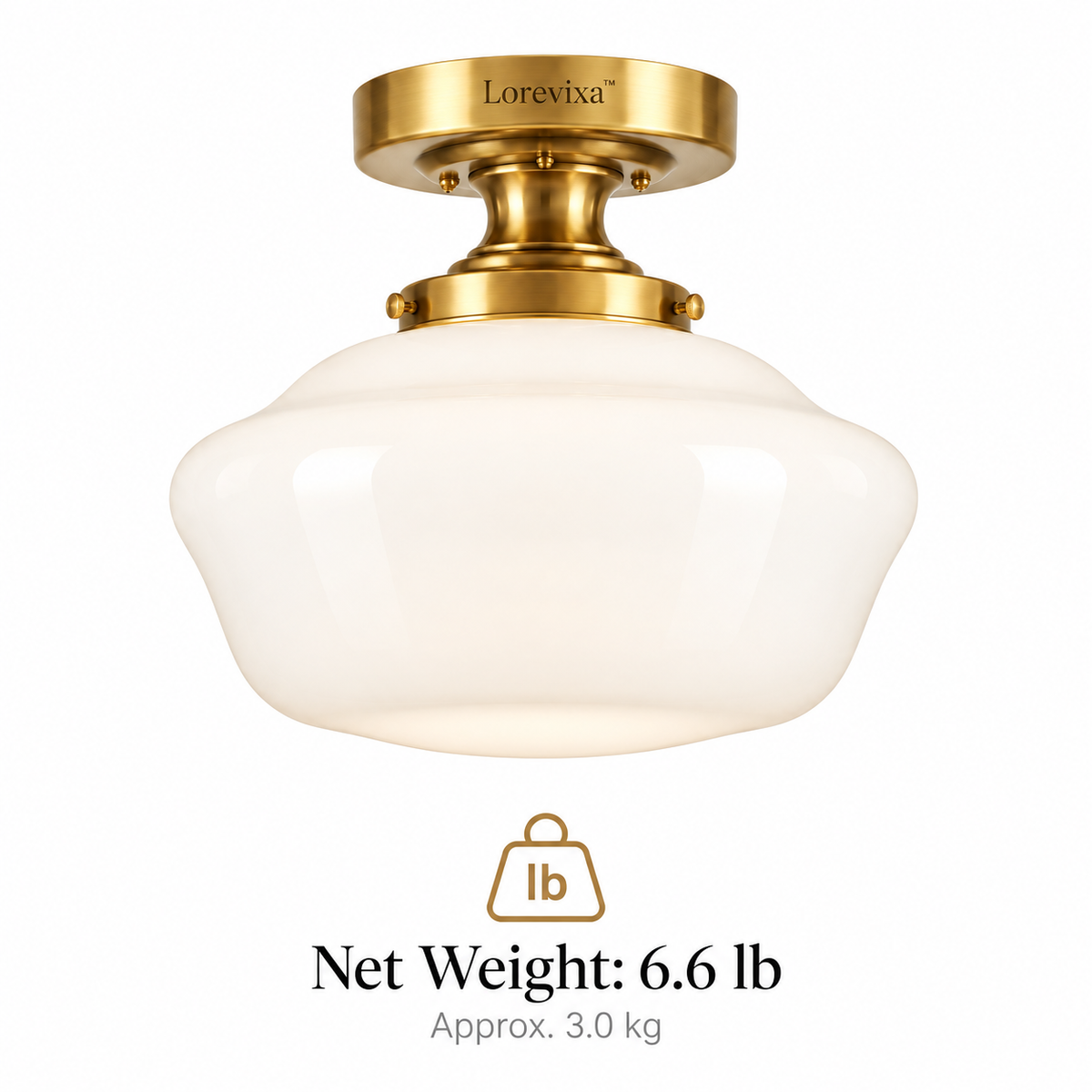 Lorevixa™ Heritage Milk Glass Ceiling Light