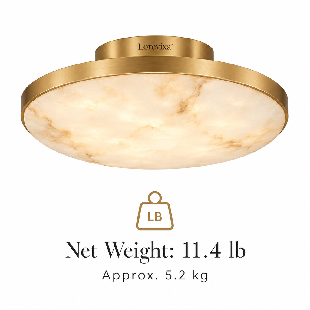 Lorevixa™ Aurelia Alabaster-Style Ceiling Light