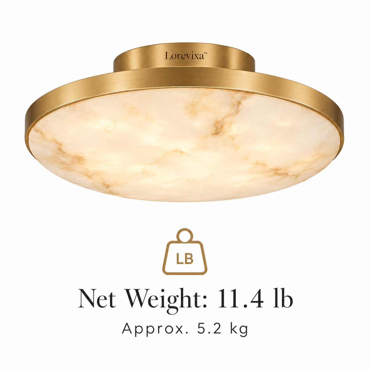Lorevixa™ Aurelia Alabaster-Style Ceiling Light