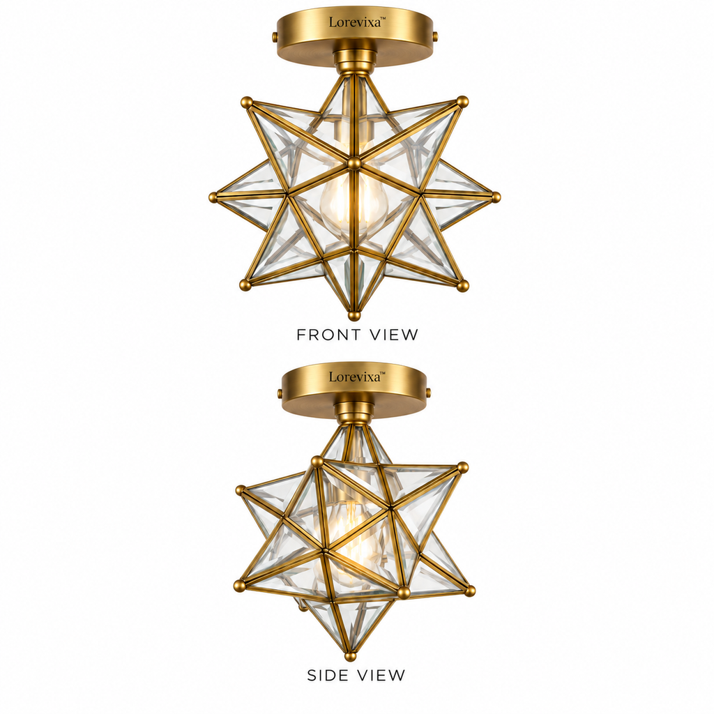 Lorevixa™ Celestia Star Glass Ceiling Light