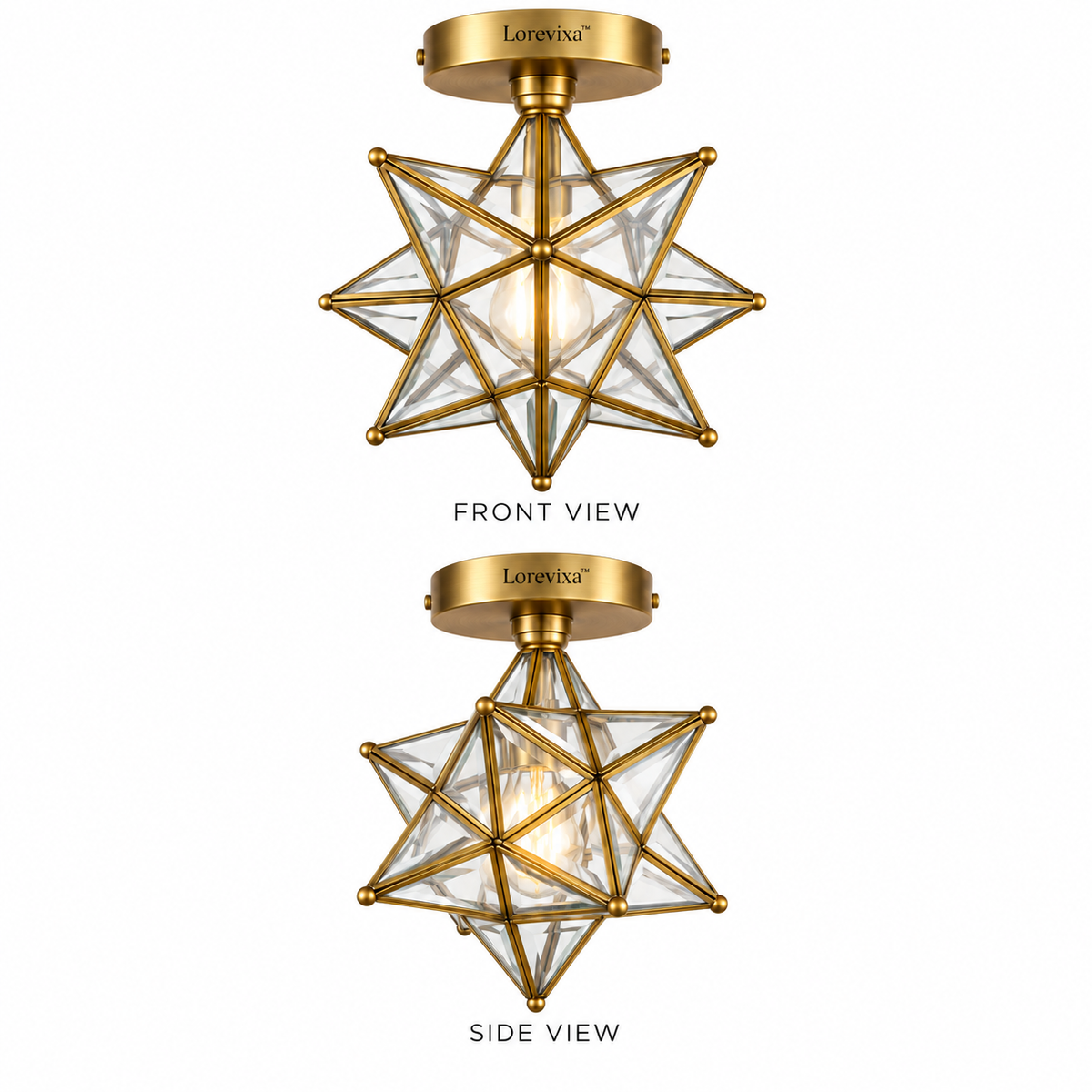 Lorevixa™ Celestia Star Glass Ceiling Light