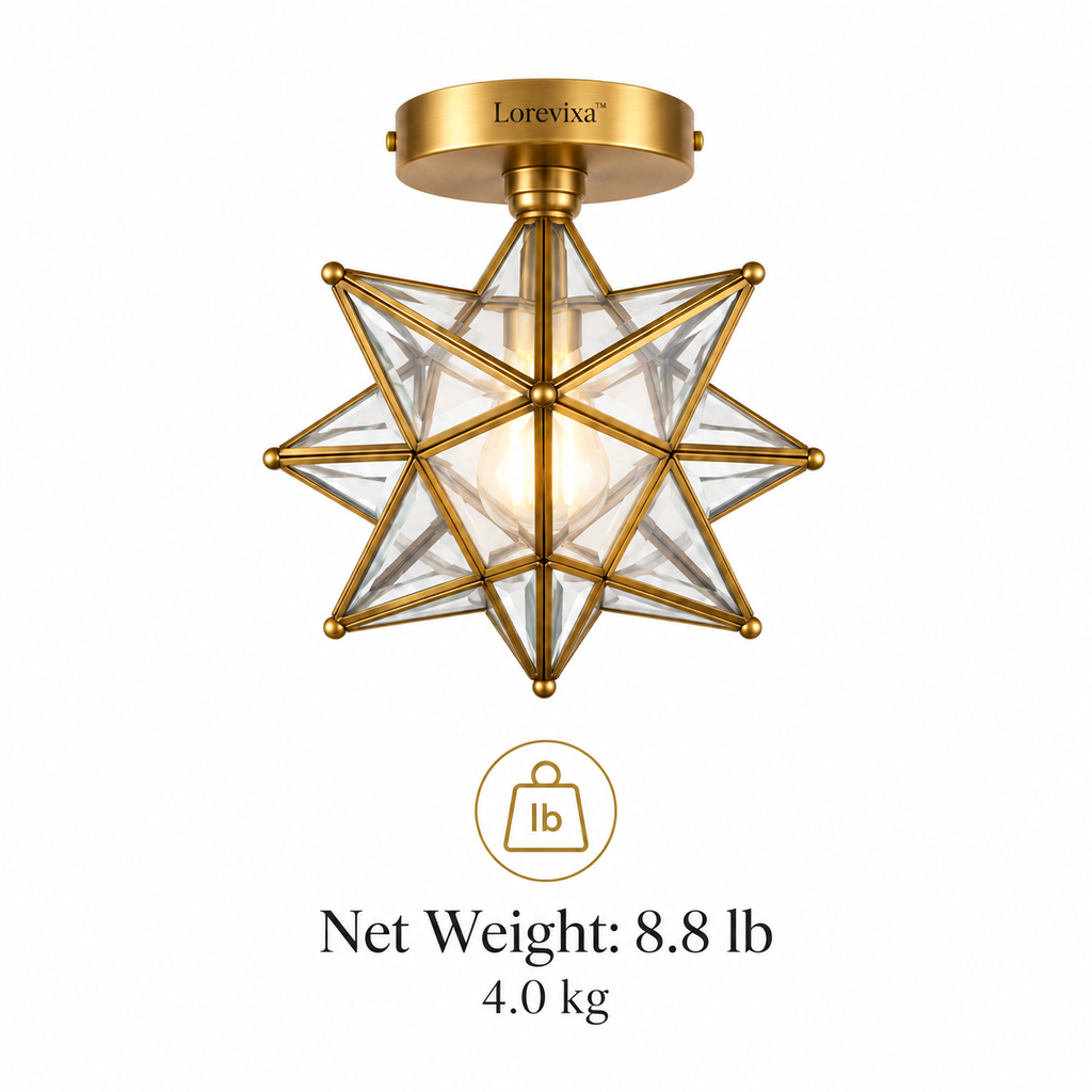 Lorevixa™ Celestia Star Glass Ceiling Light