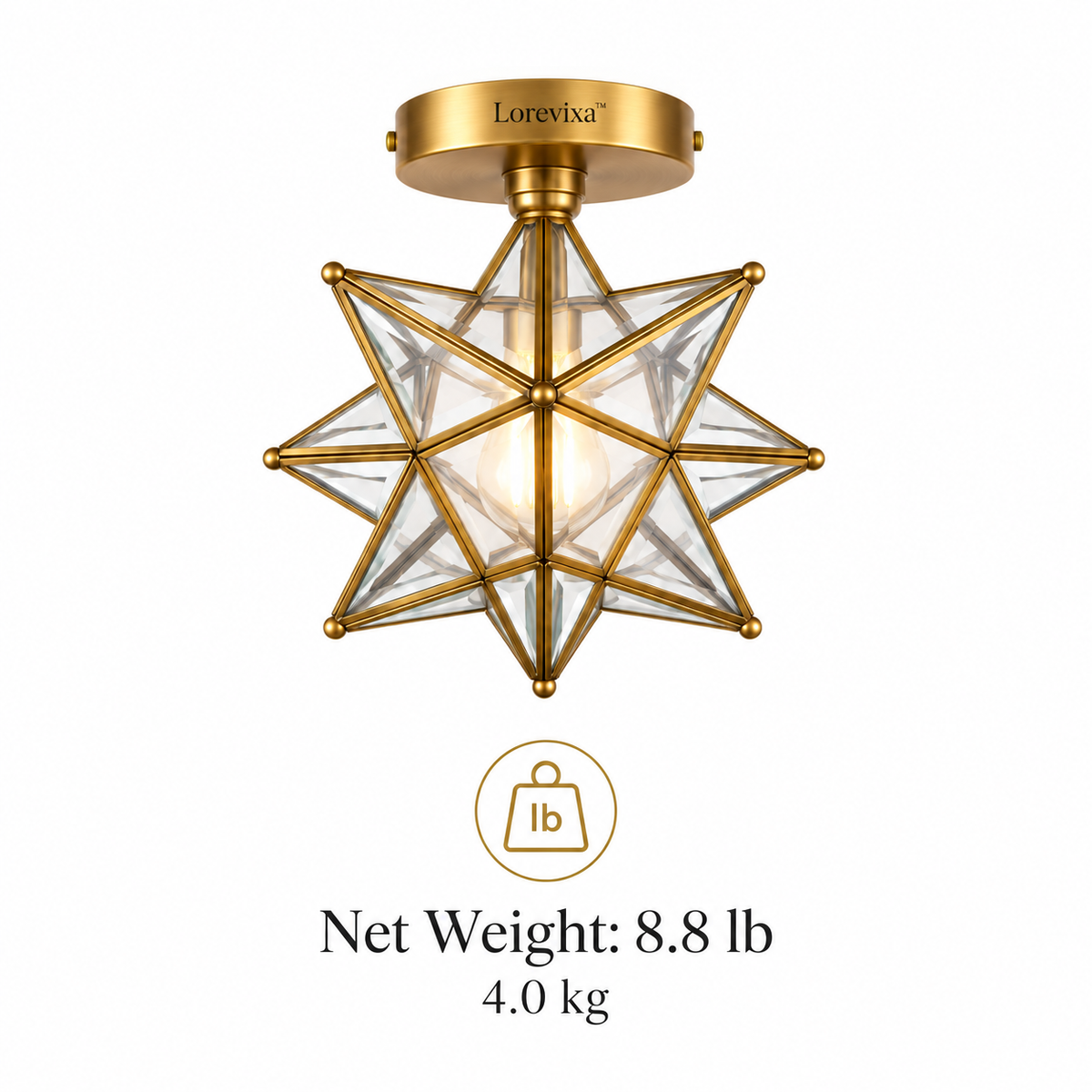 Lorevixa™ Celestia Star Glass Ceiling Light