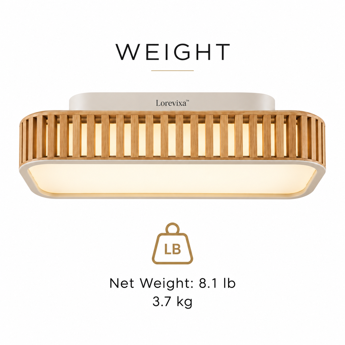 Lorevixa™ Sora Wood Slat LED Ceiling Light